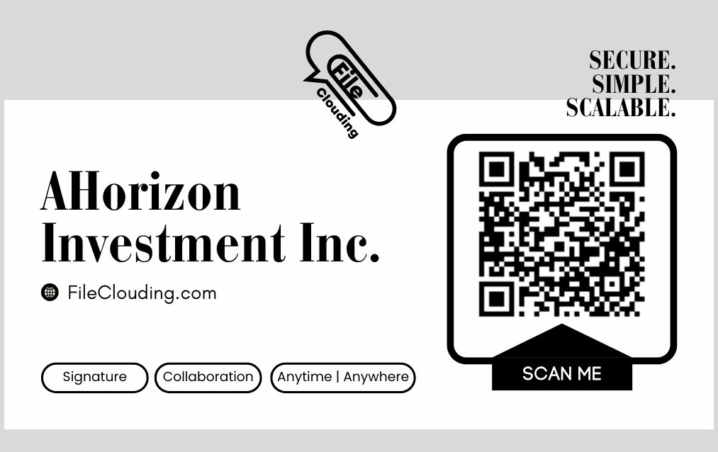 AHorizon Investment FileClouding Card