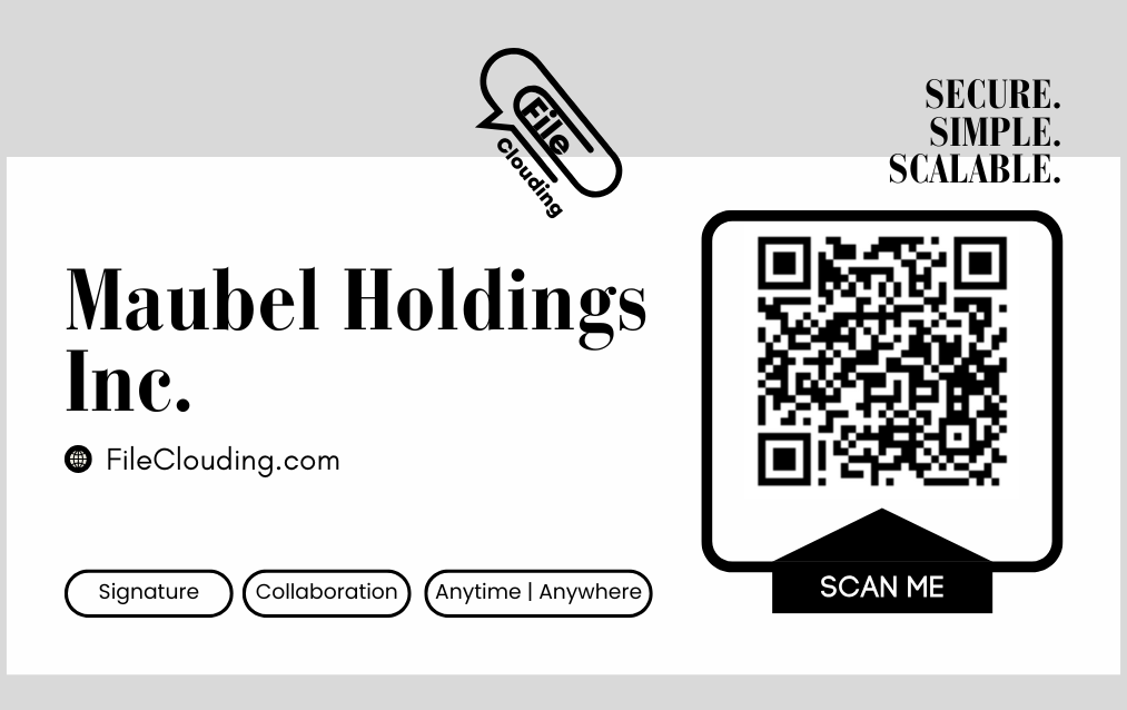 Maubel Holdings FileClouding Card