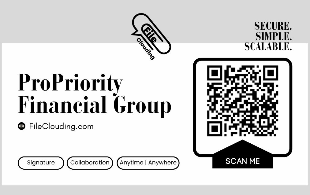 ProPriority Financial FileClouding Card