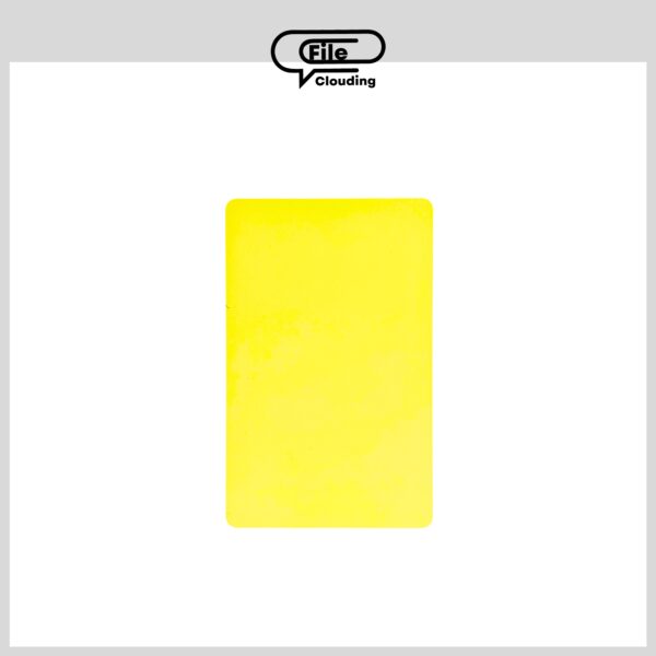 FileClouding NFC Card NTAG215 – Business Card Size - Yellow