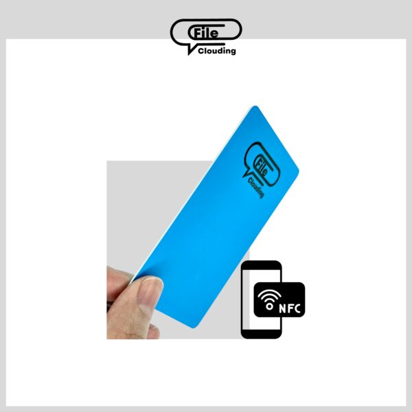 FileClouding NFC Card NTAG215 – Business Card Size – Blue Color