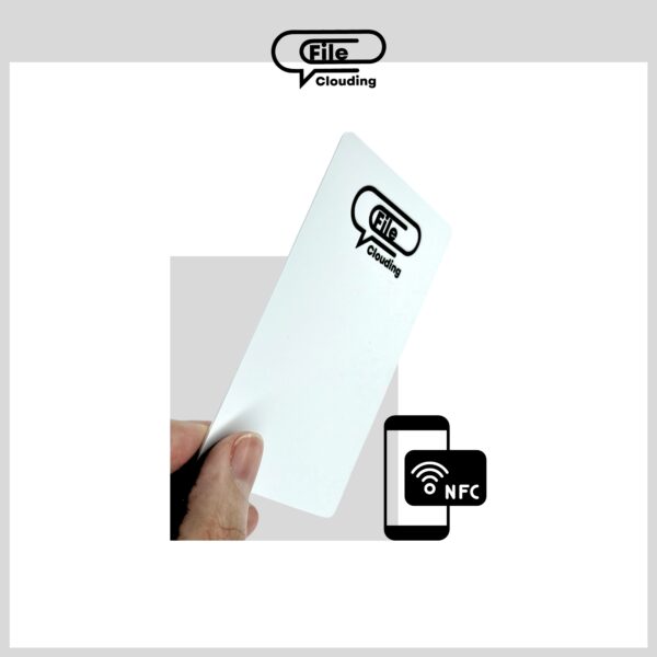 FileClouding NFC Card NTAG215 – Business Card Size – White Color