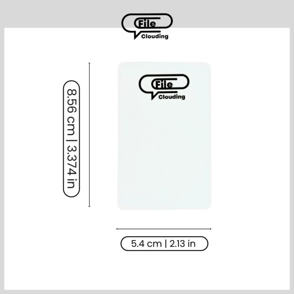 FileClouding NFC Card NTAG215 – Business Card Size – White Color