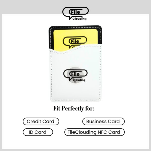 FileClouding PU Leather Card Holder - With NFC NTAG213